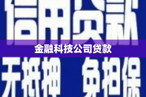 宿州金融科技公司贷款