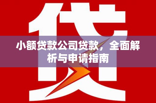 宿州小额贷款公司贷款，全面解析与申请指南