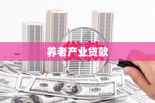 宿州养老产业贷款